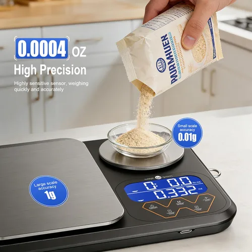 Vista 2 de Peso dual recargable de las básculas de la cocina de la comida
