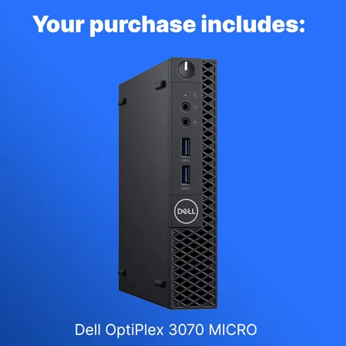 Vista 4 de Dell Optiplex 3070 Micro PC Windows 11 Pro Intel i5-9500 8 GB RAM + 250 GB SSD 5G WiFi + BT Mini computadora de escritorio (renovada)