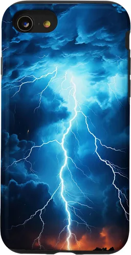Vista 18 de Cool Blue Lightning Bolt Storm Wild Nature Sky Graphic Art Case for iPhone 17