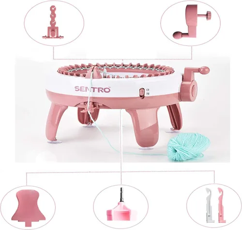 Vista 3 de AZANU Juego de 32 piezas de accesorios para máquina de tejer Sentro 40/48, varias herramientas de repuesto para telar de tejer redondas, incluyen