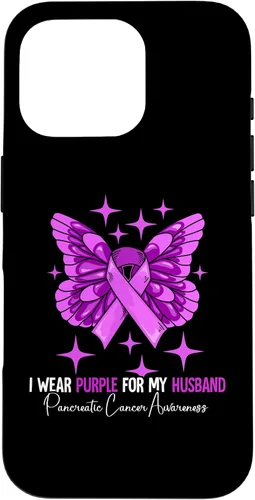 Vista 20 de I Wear Purple For My Husband Pancreatic Cancer Awareness Case for iPhone 16