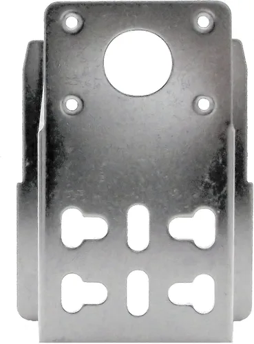 Vista 4 de OneGrill - Juego de soporte de montaje para asador de parrilla de acero cromado con protector térmico de aluminio integrado