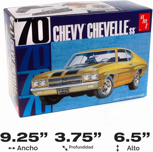Vista 6 de AMT 1970 Chevy Chevelle SS 2T Kit de Modelo a Escala 1:25