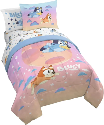 Vista 29 de Disney Moana - Juego de edredón individual de 5 piezas para niñas, color beige Bed in a Bag, Comforter Sheets Sham Pillowcase, Official