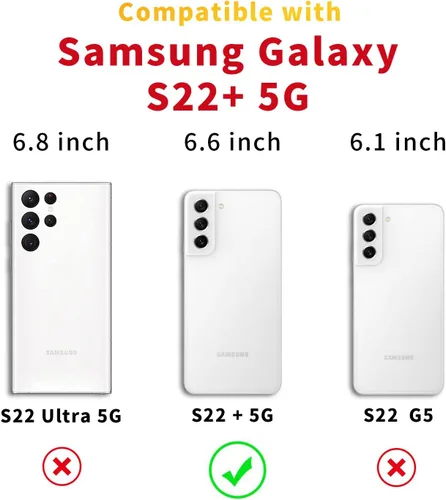 Vista 7 de Funda cruzada para Samsung Galaxy S22 Plus con correa ajustable para el cuello, funda de teléfono con cordón para Galaxy S22 +, funda protectora