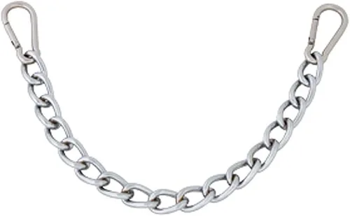 Vista 2 de HILASON 9-1/2" Western Easy Clip Cadena de bordillo para pedazos de caballo Acero cromado resistente W/Snap