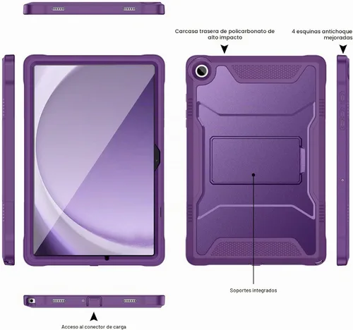 Vista 3 de Funda Soke para Samsung Galaxy Tab A9 Plus 2023, con soporte incorporado, funda protectora resistente a golpes para Galaxy Tab A9+ de 11 pulgadas