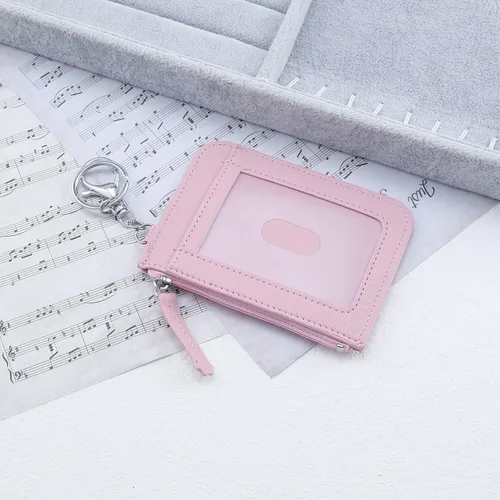 Vista 3 de G-Ahora Cartera de anime para mujeres y niñas, monedero de anime, tarjetero con cordón, Gatito C, Cartera novedosa
