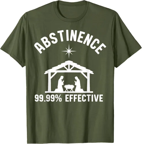 Vista 41 de Abstinence 99.99 Percent Effective Nativity Christmas Joke T-Shirt
