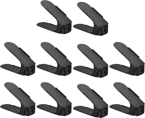 Vista 7 de MECCANIXITY Organizador de ranuras para zapatos, 10.039 x 3.740 x 7.874 in, ajustable, de doble capa, ahorro de espacio, organizador para armario