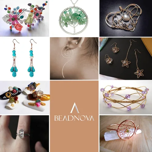 Vista 5 de BEADNOVA Alambre de cobre desnudo resistente al deslustre para hacer joyería (chapado en oro, calibre 26)