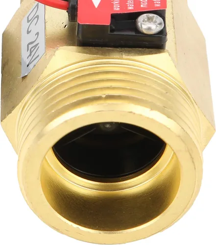 Vista 3 de Eujgoov Sensor de agua YF?B10 G1in rosca macho latón efecto Hall contador de flujo líquido para calentadores de agua, DC24V 2 ~ 50L/MIN