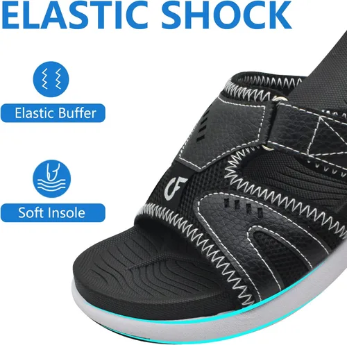 Vista 4 de COFACE Sandalias de recuperación deportiva para hombre, fascitis plantar, suaves, ligeras, ortopédicas