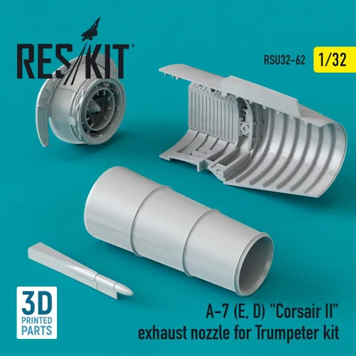 Vista 3 de Reskit RSU32-0062 1/32 A-7 (E, D) Boquilla de escape Corsair II para kit de trompetista