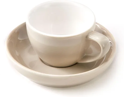 Vista 3 de Tazas y platillos de café expreso - Demitasse de 3 onzas para café, juego de 4, colores surtidos (moderno)