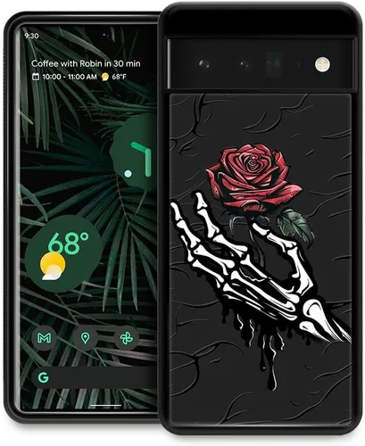 Vista 50 de CARLOCA Funda compatible con Google Pixel 6, diseño gráfico de moda a prueba de golpes, protección antiarañazos y caídas, Google Pixel 6 en blanco