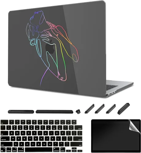 Vista 17 de Funda para MacBook Air de 15.3 pulgadas (modelo de lanzamiento 2023: chip A2941 M2), funda protectora, cubierta de teclado y protector de pantalla.