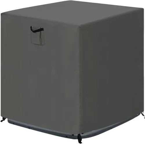 Vista 8 de ABCCANOPY Patio cuadrado cubierta de aire acondicionado impermeable al aire libre protectora universal protección UV cubierta 30x30x32 negro