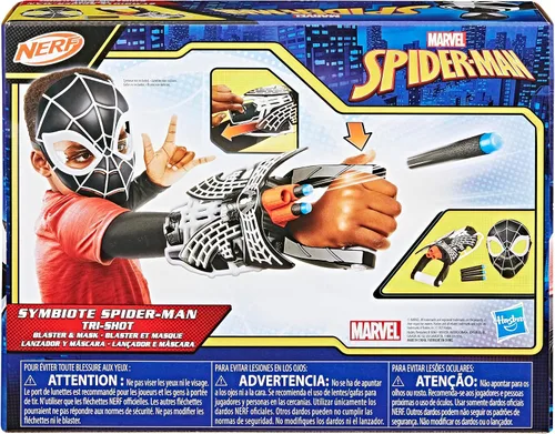 Vista 11 de SPIDER-MAN Marvel Symbiote Tri-Shot Blaster y Máscara, Guantelete y Máscara de Juego de Rol para Complementos de Disfraz, Juguetes de Superhéroe