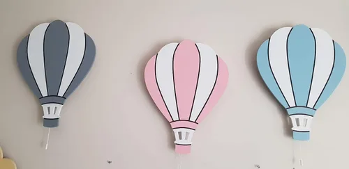 Vista 2 de BugyBagy Crea una maravillosa lámpara de pared para guardería (globo grande de capucha, gris)