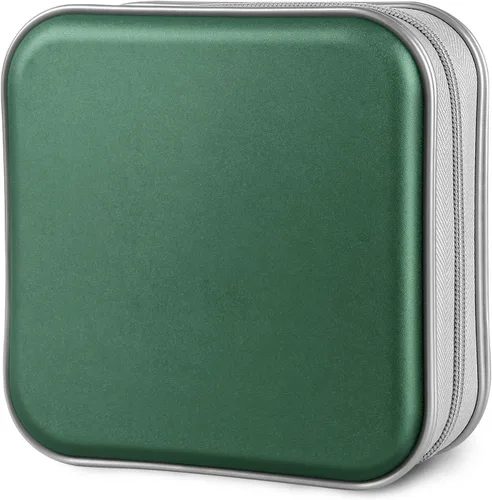 Vista 12 de Siveit Estuche para CD, Capacidad para 40 CD/DVD, Cartera Portadora de Estuches de Plástico Duro para Discos DVD, Carpeta de Almacenamiento