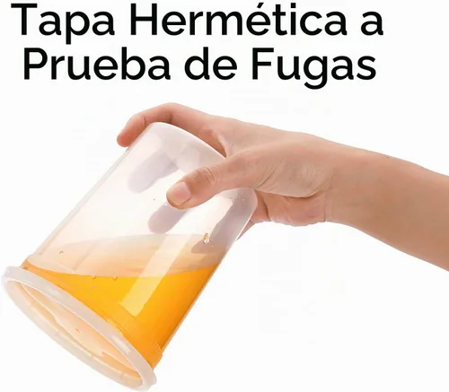 Vista 4 de Lawei Paquete de 50 recipientes de 32 onzas con tapas, almacenamiento de alimentos de plástico a prueba de fugas para preparación de comidas, sopa