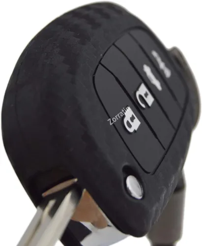 Vista 4 de Protector de silicona de carbono con 4 botones para Hyundai Santa Fe, Sonata, Tucson, Tuscon TQ8-RKE-4F16 2013-2016