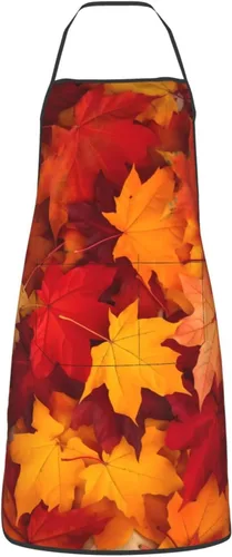 Vista 13 de Delantal impermeable floral arcoíris con bolsillos grandes para regalo de cocina