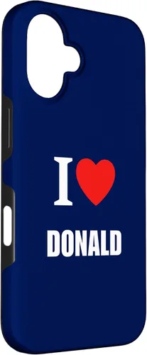 Vista 3 de Cute I Love Heart Donald Parents Wife Husband Girl Boy Case for iPhone 16