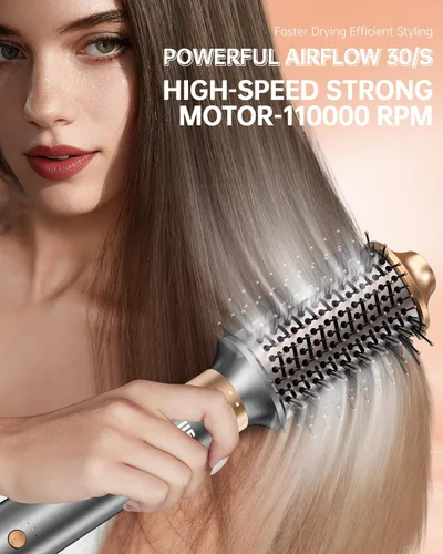 Vista 3 de webeauty - Cepillo secador de pelo, peinado profesional 5 en 1 de aire caliente, secador de pelo iónico negativo de alta velocidad, secado rápido