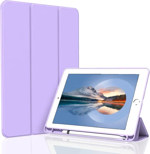 Vista 9 de Funda para iPad Air 3 / Pro de 10.5 pulgadas, ligera, delgada y suave TPU con soporte de triple pliegue, función de reposo/encendido automático