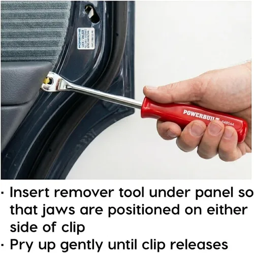 Vista 4 de Powerbuilt 648546 - Removedor de tapicería de puerta, para liberar rápidamente el panel de la puerta y los clips de tapicería
