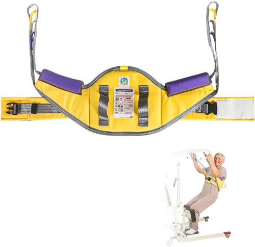 Vista 8 de EZ Assistive Asistencia para sentarse a ponerse de pie y soporte acolchado con soporte para la espalda, la honda de elevación del paciente funciona