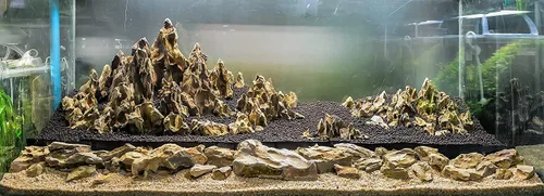 Vista 3 de H2Pro Decoración de acuario Dragon Rock (44 libras por caja), beige (DRA-1-017)