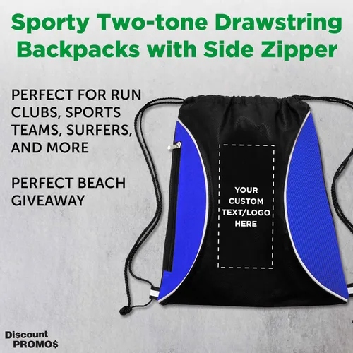 Vista 25 de DISCOUNT PROMOS Juego de mochilas con cordón no tejidas personalizadas de 10/50/100, paquete personalizado a granel