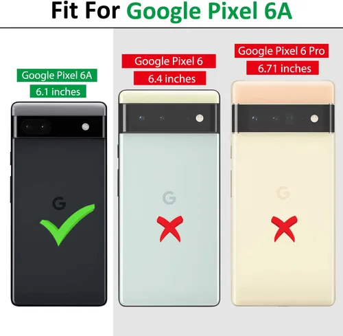 Vista 2 de Gritup Funda para Pixel 6A, funda para Google Pixel 6A con protector de pantalla HD, a prueba de golpes, funda para teléfono Google Pixel 6A