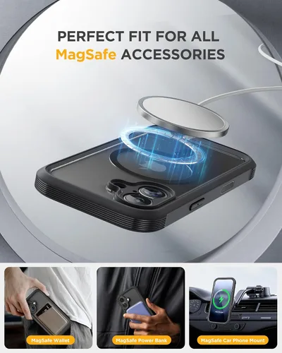Vista 486 de Miracase Serie de vidrio para iPhone 11 de 6.1 pulgadas, funda protectora de cuerpo completo resistente mejorada con protector de pantalla de vidrio
