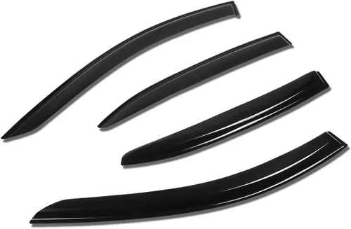 Vista 17 de Auto Dynasty 4 unidades de protector de lluvia para ventana con cinta adhesiva compatible con Mazda 3 2004-2009, acrílico