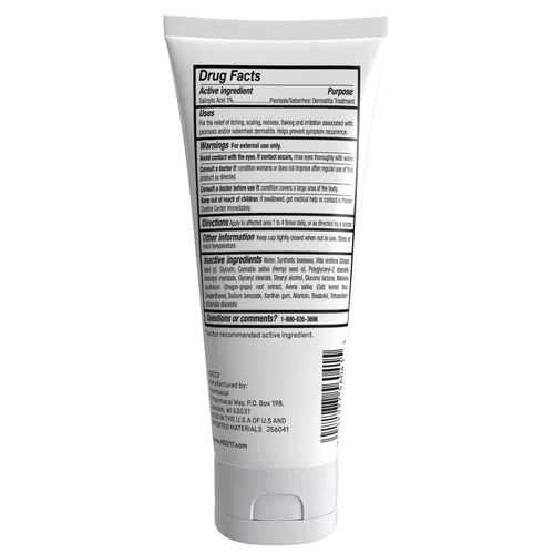 Vista 2 de MG217 Crema hidratante medicada para la psoriasis con ácido salicílico al 3%, sin fragancia, ideal para enrojecimiento, picazón y descamación, sin