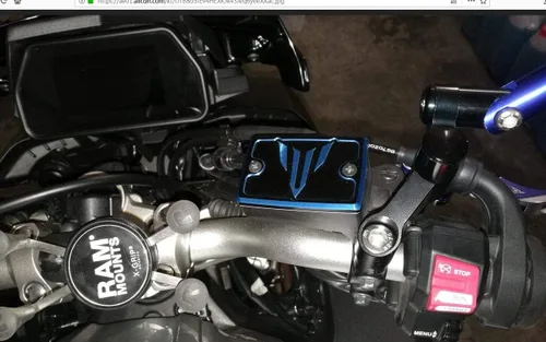 Vista 6 de Tapa de aceite para depósito de líquido de frenos delanteros compatible con Yamaha MT07 MT-07 FZ07 FZ-07 MT-09 MT09 FZ-09 FZ09 FJ09 MT-10 MT10 FZ10