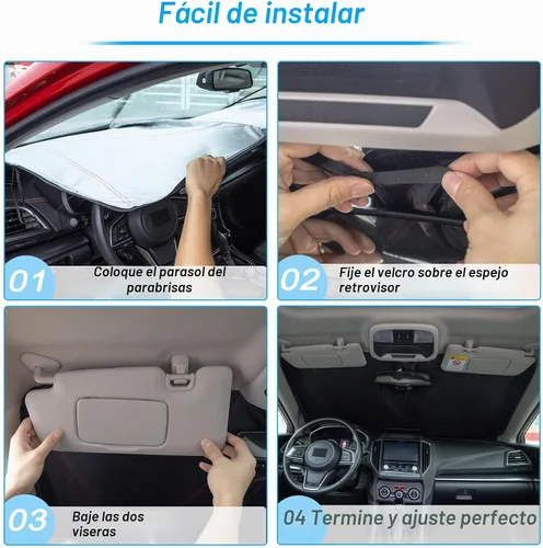Vista 5 de Parasol a medida para parabrisas compatible con Toyota 4Runner 2010-2022 2023 2024, accesorios, bloquea los rayos UV, protector de visera de sol