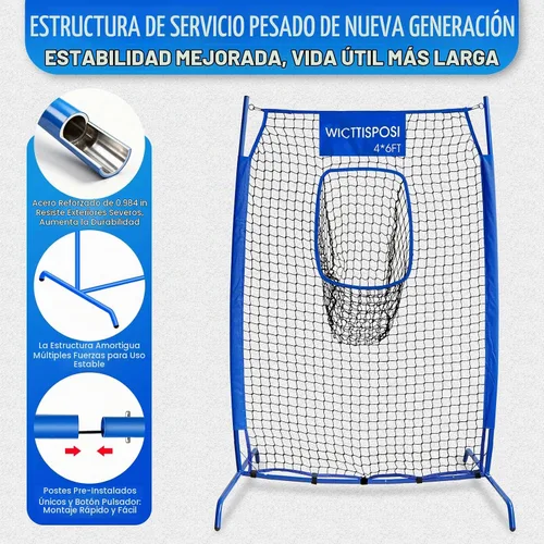 Vista 5 de Football Throwing Target Net, Quarterback Training Equipment with CarryBag