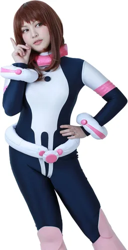 Vista 5 de miccostumes Disfraz de héroe de anime para mujer, disfraz de cosplay con pieza de cintura y cuello