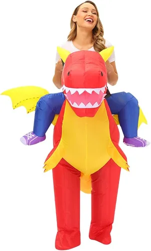 Vista 2 de Disfraz inflable de dinosaurio de Pterodáctilo para adultos y niños