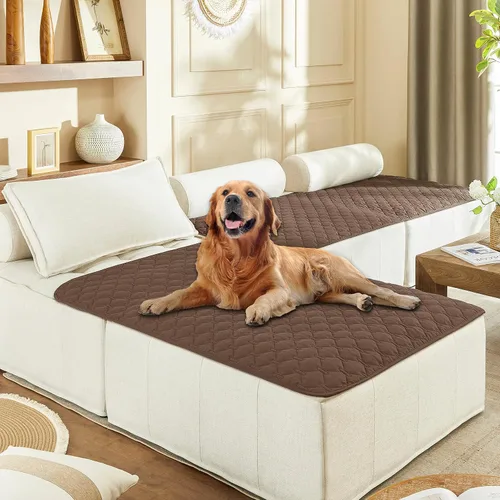 Vista 27 de gogobunny Manta para mascotas 3 veces más resistente, impermeable y a prueba de arañazos; protector de muebles reversible para perros y gatos, funda