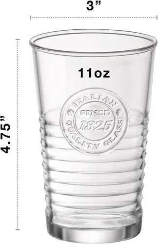 Vista 2 de Bormioli Rocco Officina1825 - Vasos de agua (juego de 6), 11 onzas, transparentes