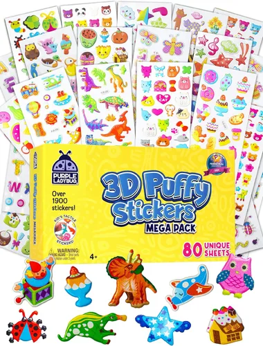 Vista 15 de 45 hoja cero y pegatinas con fragancia para niños(as) y maestros(as) Paquete megavariedado, paquete de Purple Ladybug Novelty, con 15 diferentes