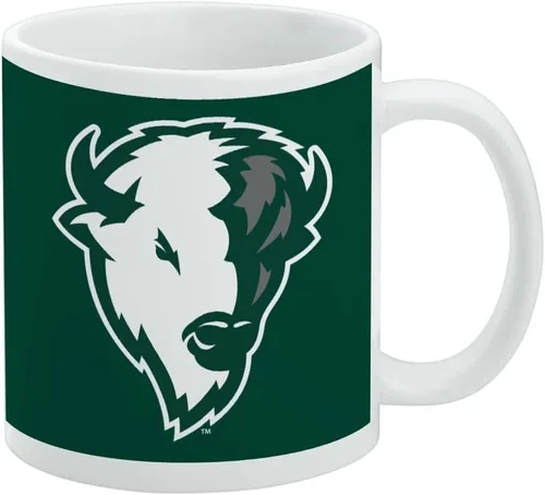 Vista 428 de Taza de cerámica con el logotipo principal de la Universidad Rider, taza de regalo novedosa para café, té y bebidas calientes, 11oz, blanca