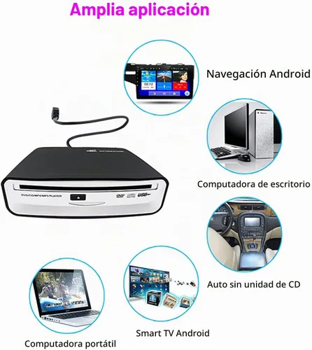 Vista 3 de Reproductor de CD portátil externo para el reproductor de CD