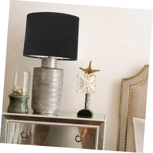 Vista 8 de DOITOOL Lujosa pantalla de terciopelo lámpara de piso o lámpara de mesa E27/e14 zócalo fácil de instalar decoración del hogar